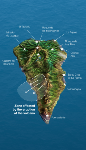 Infografía erupción Cumbre Vieja, La Palma -en