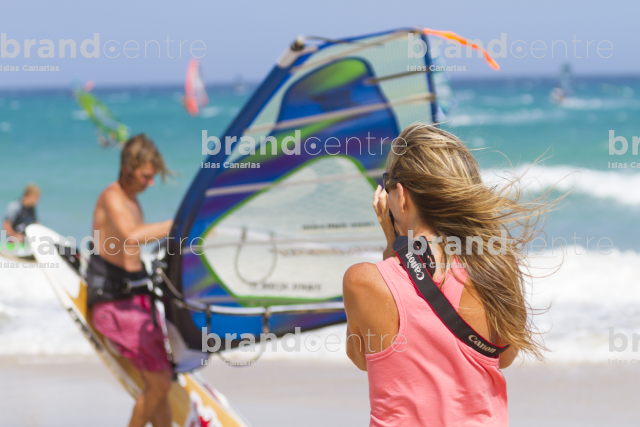 Windsurfing at Playa La Barca, Jandía Natural Park