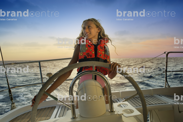 Little girl on boat