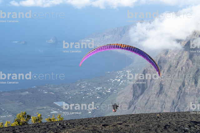 Paragliding takeoff from Dos Hermanas