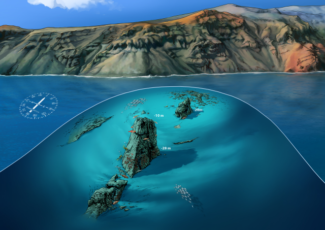 Mapa submarino Baja Bocarones