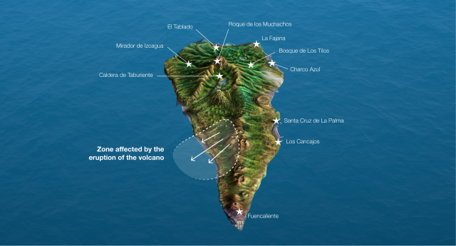 Infografía erupción Cumbre Vieja, La Palma -en