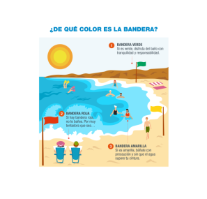 Infografía (De qué color es la bandera) - Prevención y Seguridad Acuática (ES)